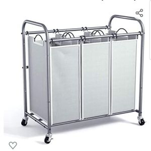 3 compartment laundry cart